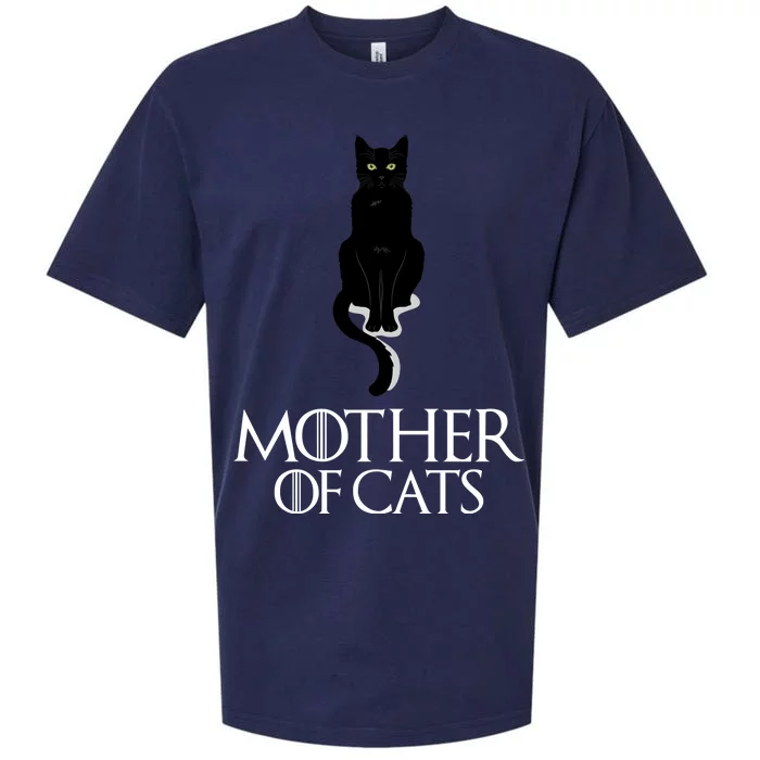 Mother of Cats Funny Cat Lover Sueded Cloud Jersey T-Shirt