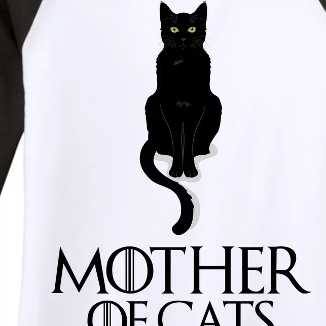 Mother of Cats Funny Cat Lover Women's Tri-Blend 3/4-Sleeve Raglan Shirt