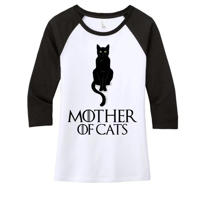 Mother of Cats Funny Cat Lover Women's Tri-Blend 3/4-Sleeve Raglan Shirt