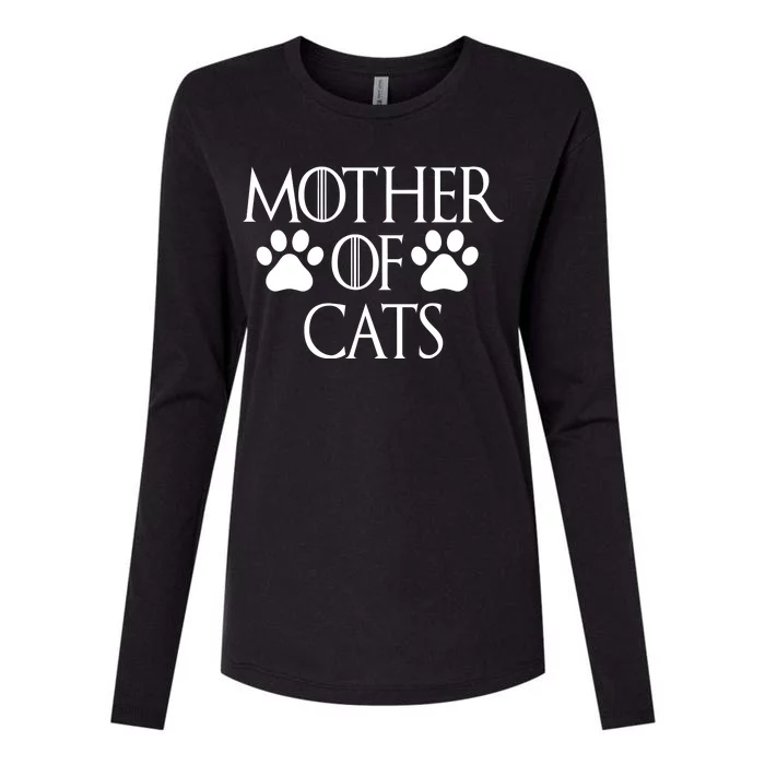 Mother Of Cats Meme Womens Cotton Relaxed Long Sleeve T-Shirt