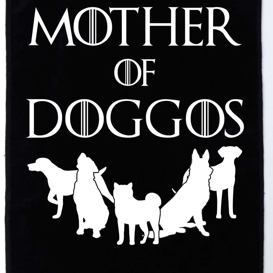 Mother Of Doggos Dog Mom Platinum Collection Golf Towel