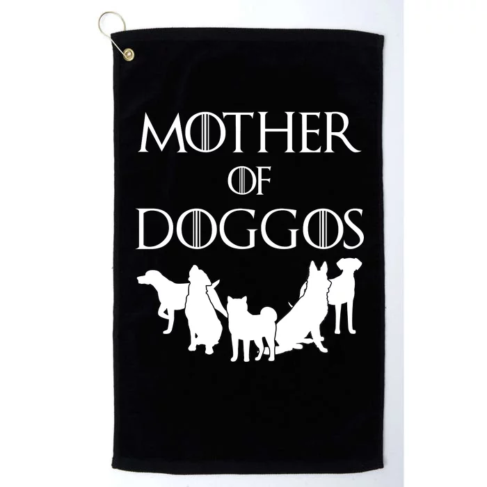 Mother Of Doggos Dog Mom Platinum Collection Golf Towel