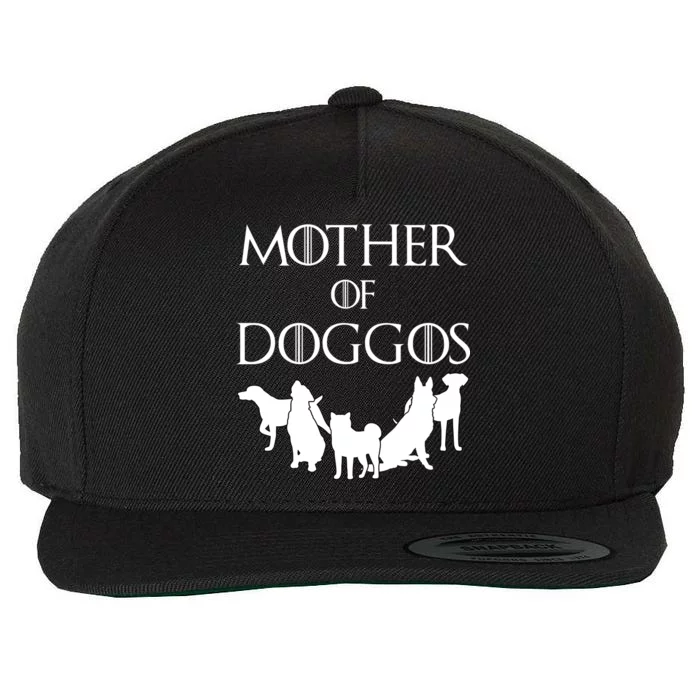 Mother Of Doggos Dog Mom Wool Snapback Cap