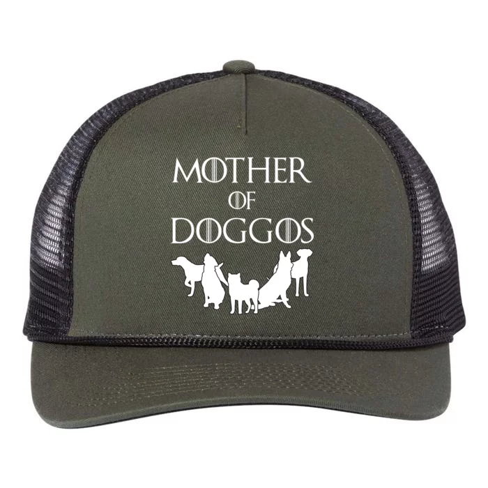 Mother Of Doggos Dog Mom Retro Rope Trucker Hat Cap