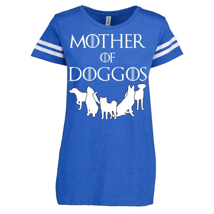 Mother Of Doggos Dog Mom Enza Ladies Jersey Football T-Shirt