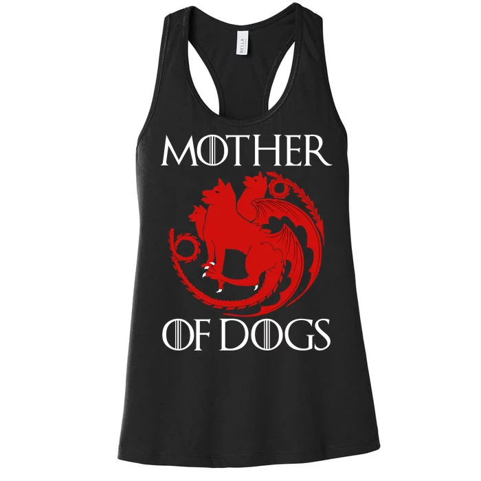 Mother Of Dogs Emblem Women's Racerback Tank