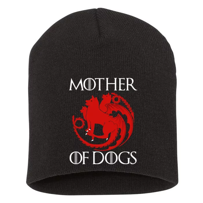 Mother Of Dogs Emblem Short Acrylic Beanie