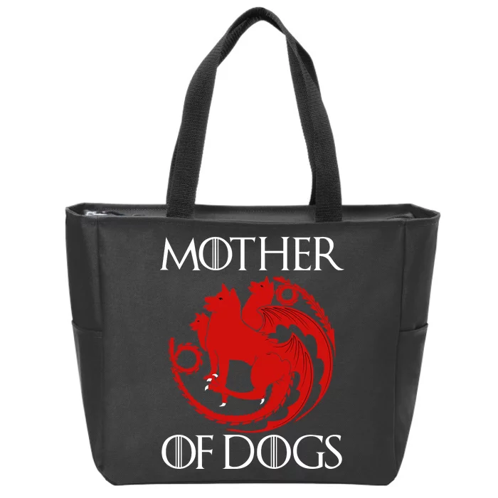 Mother Of Dogs Emblem Zip Tote Bag