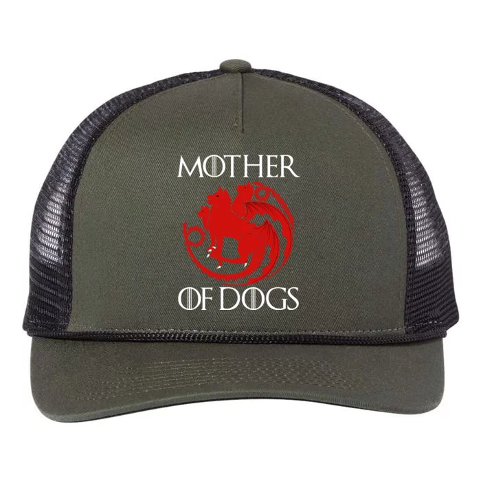 Mother Of Dogs Emblem Retro Rope Trucker Hat Cap