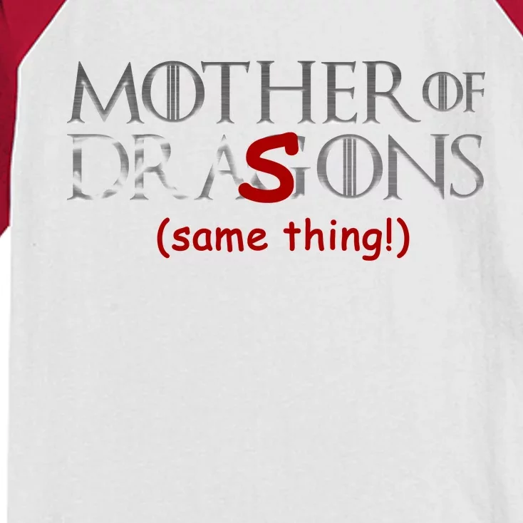 Mother Of Dragons Sons Same Thing Kids Colorblock Raglan Jersey