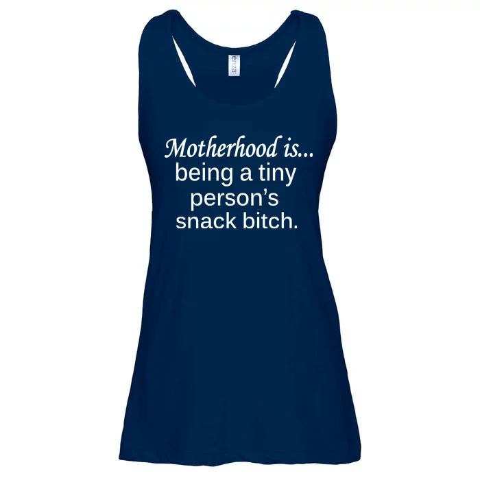 Motherhood Is Being A Tiny Person's Snack Ladies Essential Flowy Tank