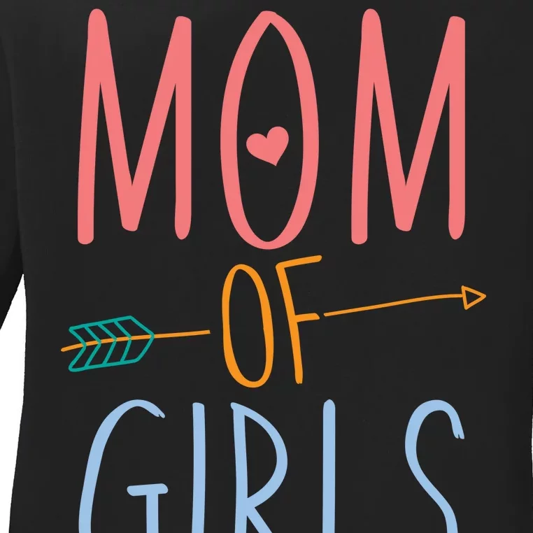 Mother's Day Mom of Girls Ladies Long Sleeve Shirt