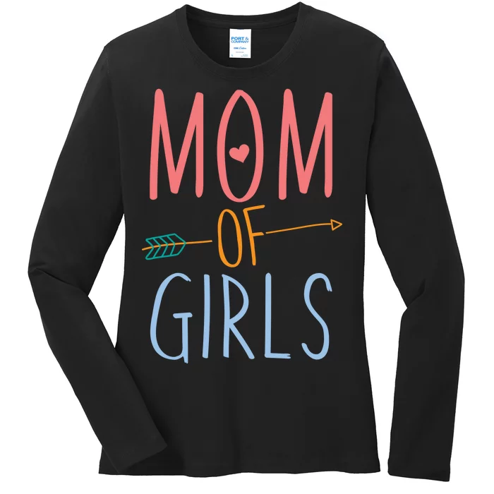 Mother's Day Mom of Girls Ladies Long Sleeve Shirt