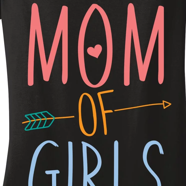 Mother's Day Mom of Girls Women's V-Neck T-Shirt