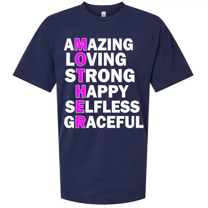 Mother's Day Quote Amazing Loving Strong Happy Sueded Cloud Jersey T-Shirt