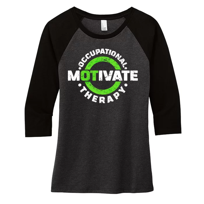 Motivate Occupational Therapy Women's Tri-Blend 3/4-Sleeve Raglan Shirt