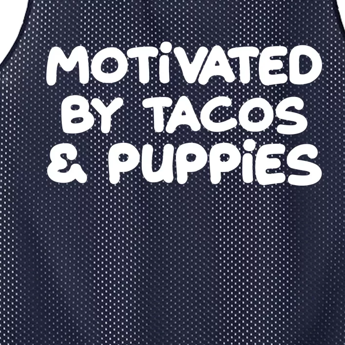 Motivated By Tacos & Puppies Mesh Reversible Basketball Jersey Tank