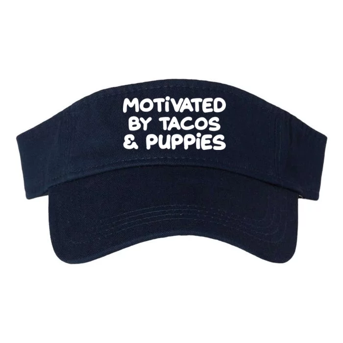 Motivated By Tacos & Puppies Valucap Bio-Washed Visor