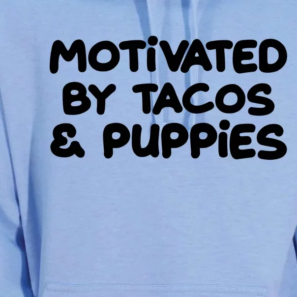 Motivated By Tacos & Puppies Unisex Surf Hoodie