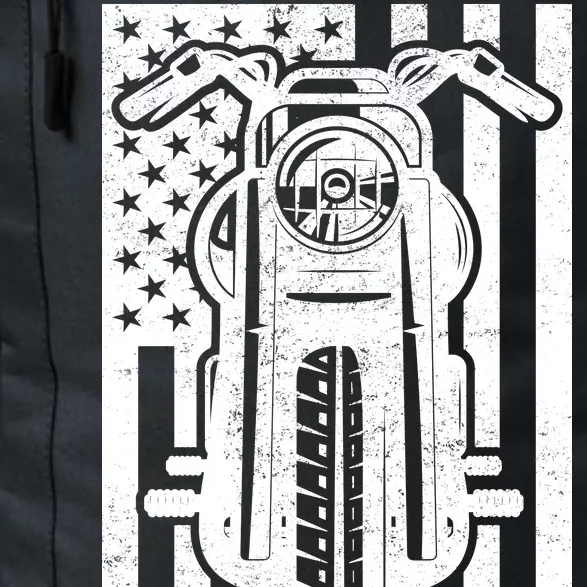 Motorcycle Biker USA Flag Daily Commute Backpack