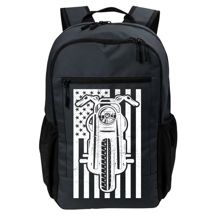 Motorcycle Biker USA Flag Daily Commute Backpack