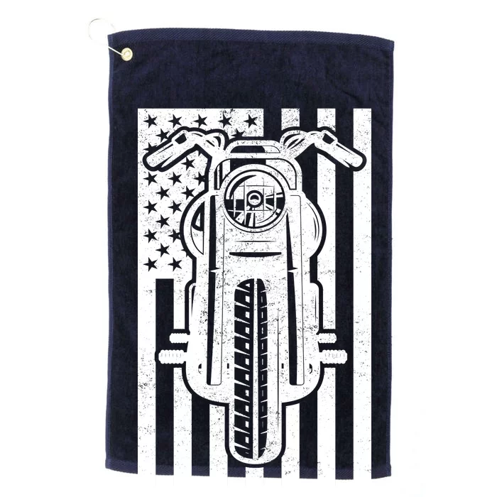 Motorcycle Biker USA Flag Platinum Collection Golf Towel