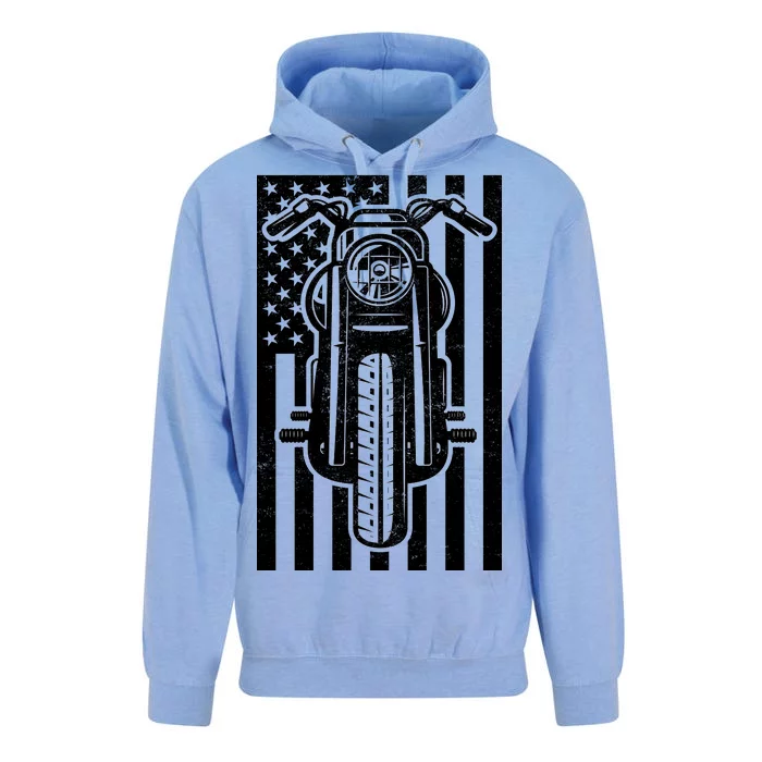 Motorcycle Biker USA Flag Unisex Surf Hoodie