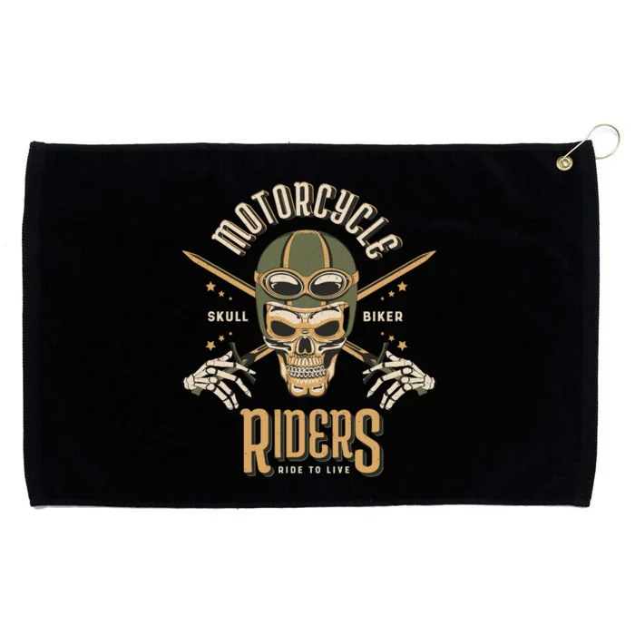 Motorcycle Riders Grommeted Golf Towel