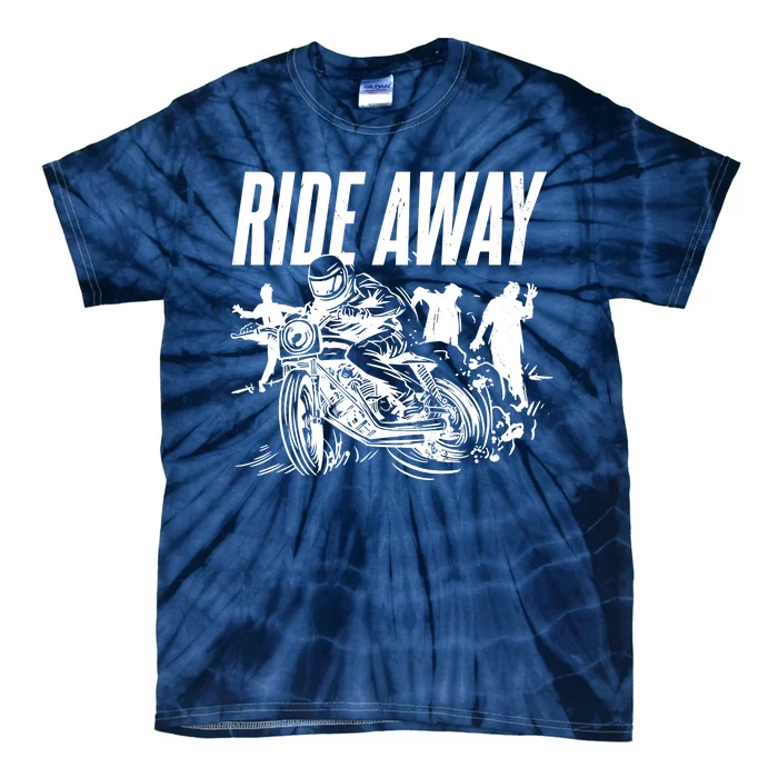 Motorcycle Zombies Ride Away Tie-Dye T-Shirt