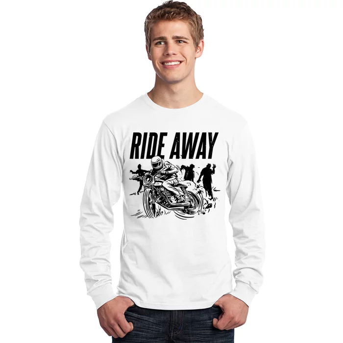 Motorcycle Zombies Ride Away Long Sleeve Shirt