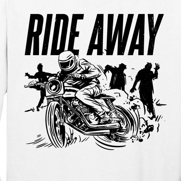 Motorcycle Zombies Ride Away Long Sleeve Shirt