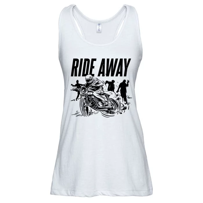 Motorcycle Zombies Ride Away Ladies Essential Flowy Tank