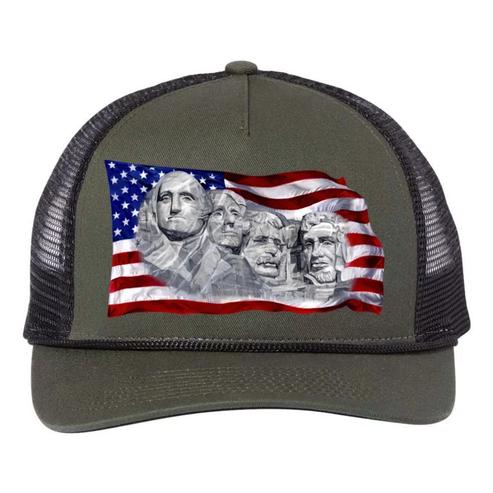 Mount Rushmore Retro Rope Trucker Hat Cap