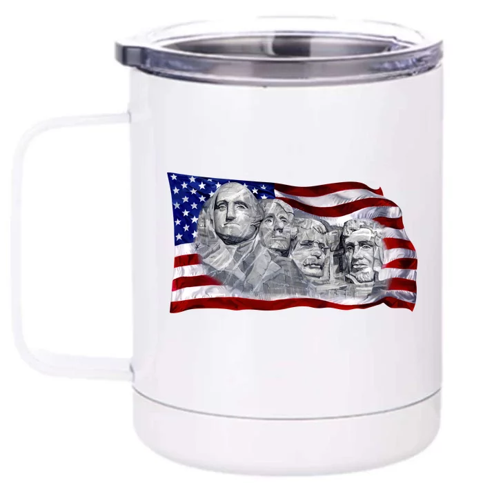 Mount Rushmore Front & Back 12oz Stainless Steel Tumbler Cup