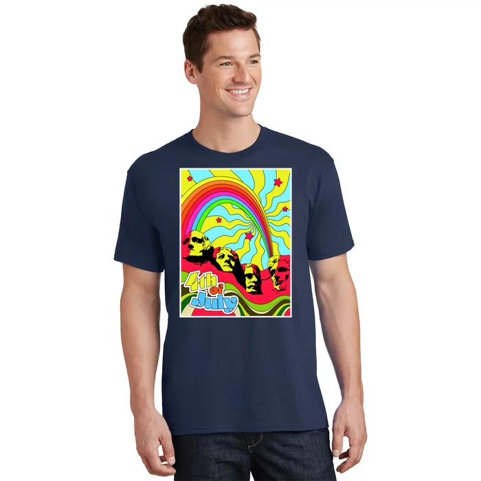 Mount Rushmore 4th of July Abstract T-Shirt