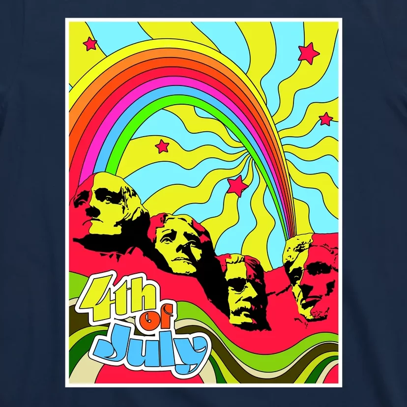 Mount Rushmore 4th of July Abstract T-Shirt