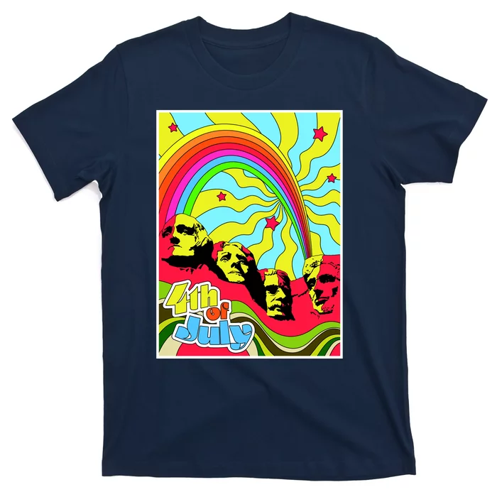 Mount Rushmore 4th of July Abstract T-Shirt