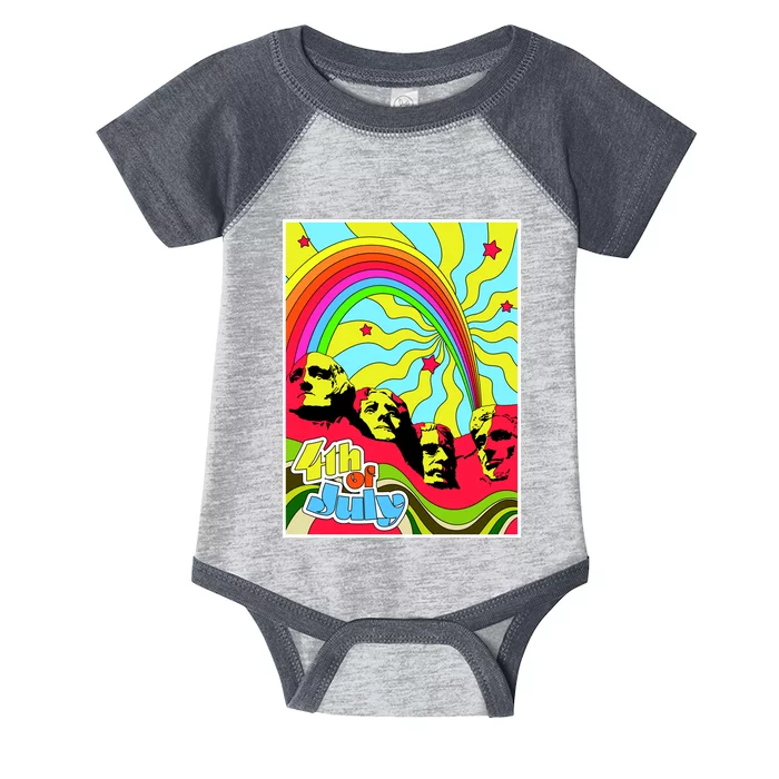 Mount Rushmore 4th of July Abstract Infant Baby Jersey Bodysuit