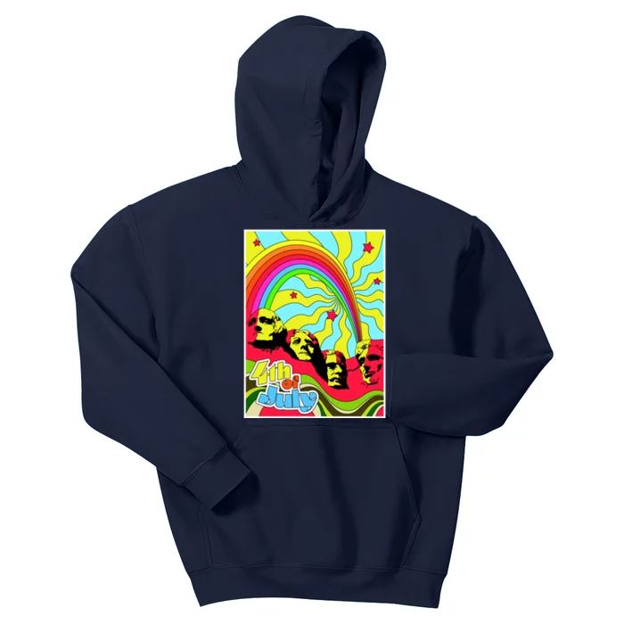 Mount Rushmore 4th of July Abstract Kids Hoodie