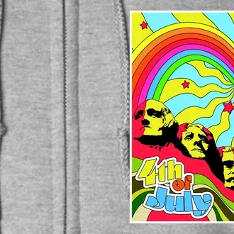 Mount Rushmore 4th of July Abstract Full Zip Hoodie