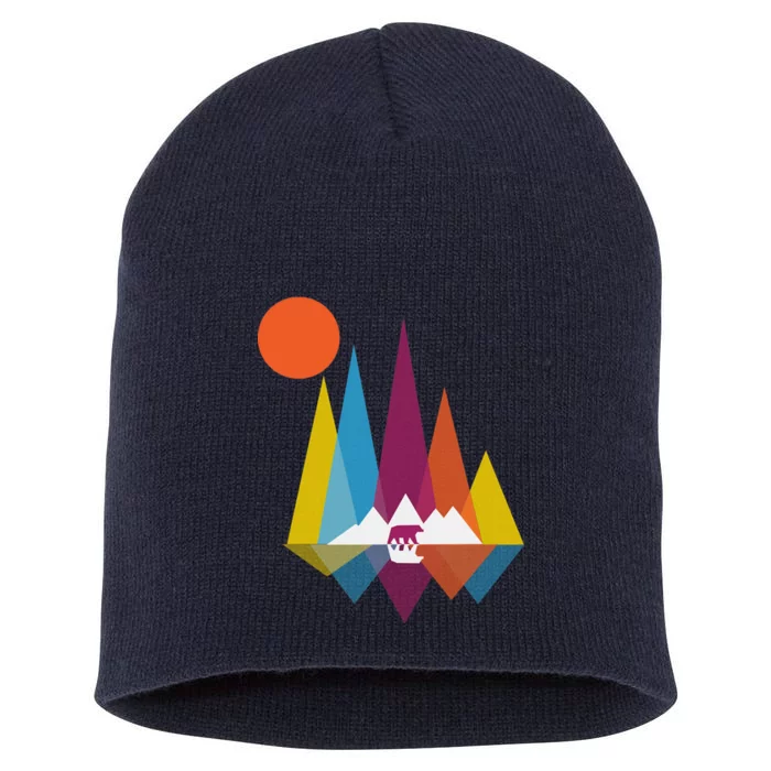 Mountain Bear Short Acrylic Beanie