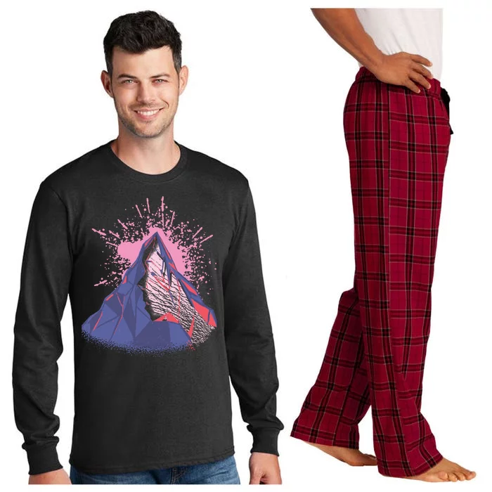 Mountain Face Long Sleeve Pajama Set