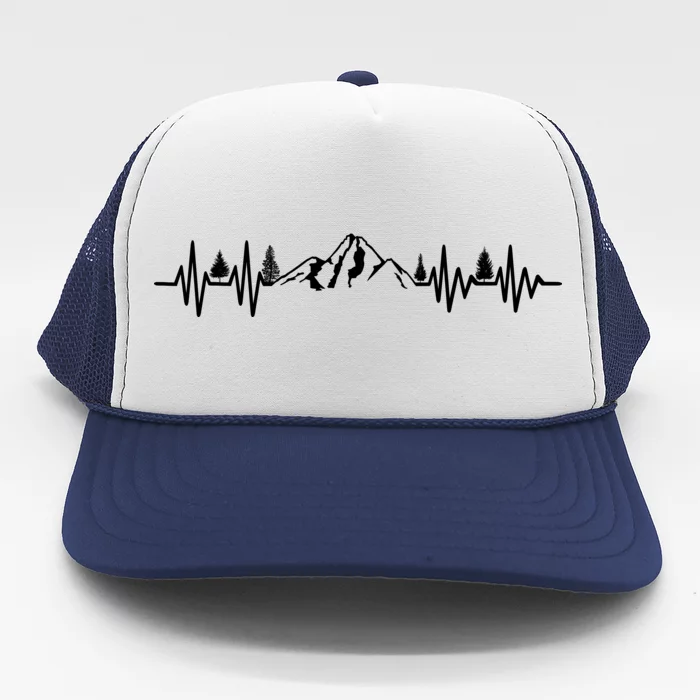 Mountain Heartbeat Pulse Trucker Hat