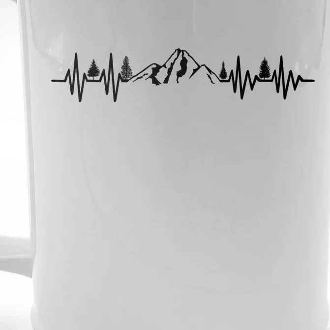 Mountain Heartbeat Pulse Front & Back Beer Stein