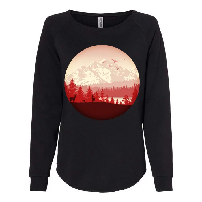 Mountain Wilderness Wildlife Womens California Wash Sweatshirt