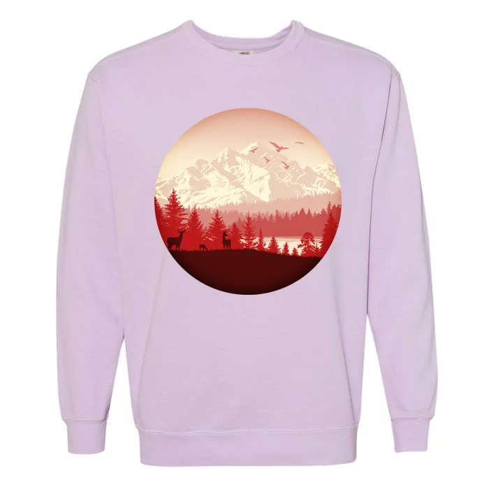 Mountain Wilderness Wildlife Garment-Dyed Sweatshirt