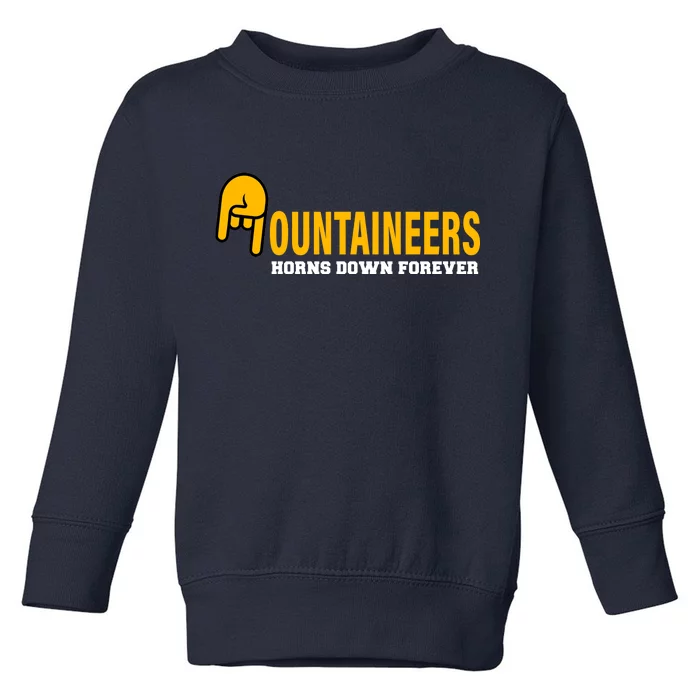 Mountainiers Hornbs Down Forever Toddler Sweatshirt