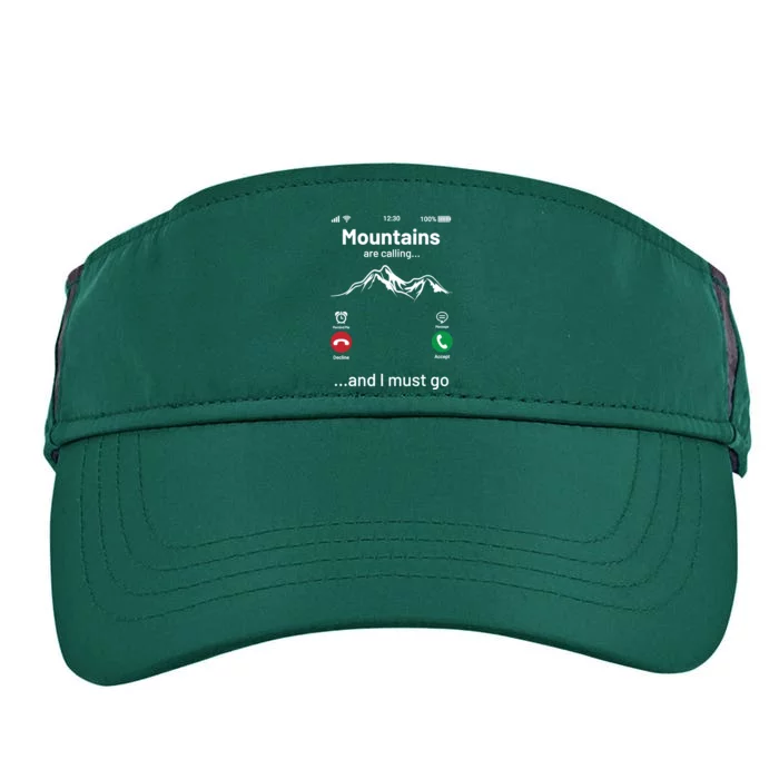 Mountains Are Calling Funny Nature Design Adult Drive Performance Visor