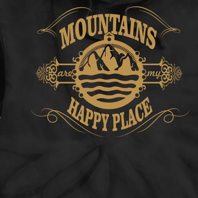 Mountains Are My Happy Place Tie Dye Hoodie