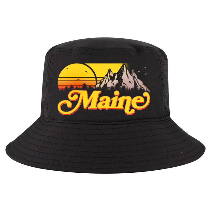 Mountains In Maine Cool Comfort Performance Bucket Hat